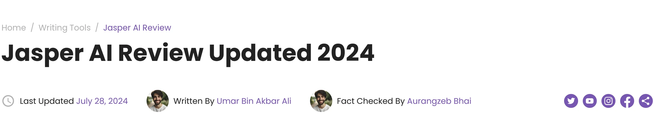 Review title with last updated date, author and fact-checker byline