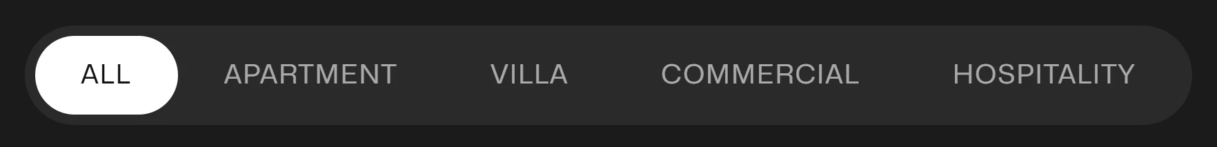 Project category filter